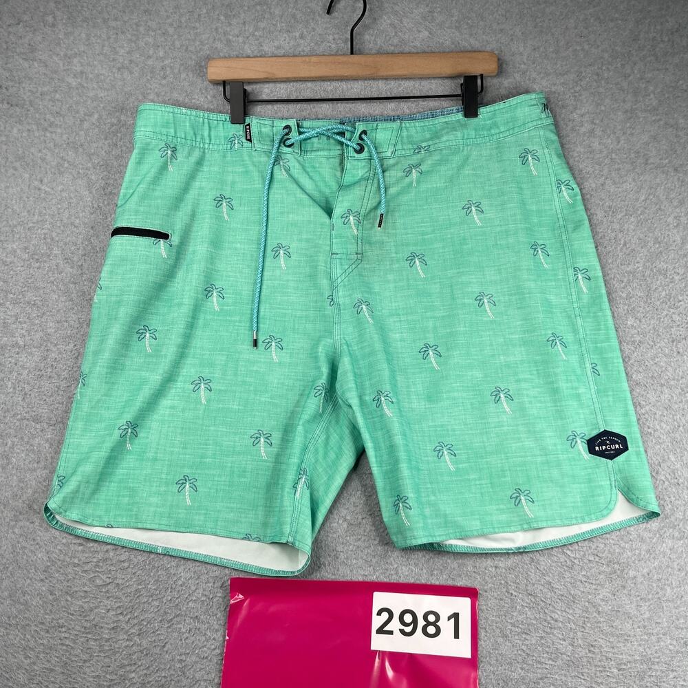 Rip Curl Mirage Swim Trunks Mens 38 Palm Tree Print Board Shorts Surf